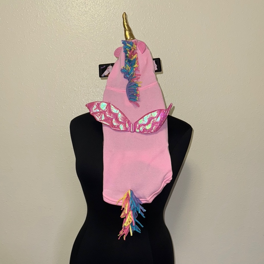 Pink Unicorn Costume with Colorful Mane NWT